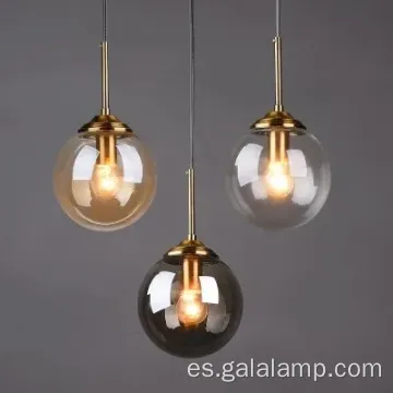 Lámpara de colgante de techo de bola de burbujas de vidrio clásico